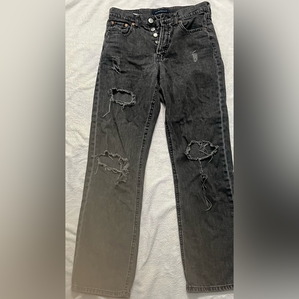 Aeropostel Distressed Black Jeans